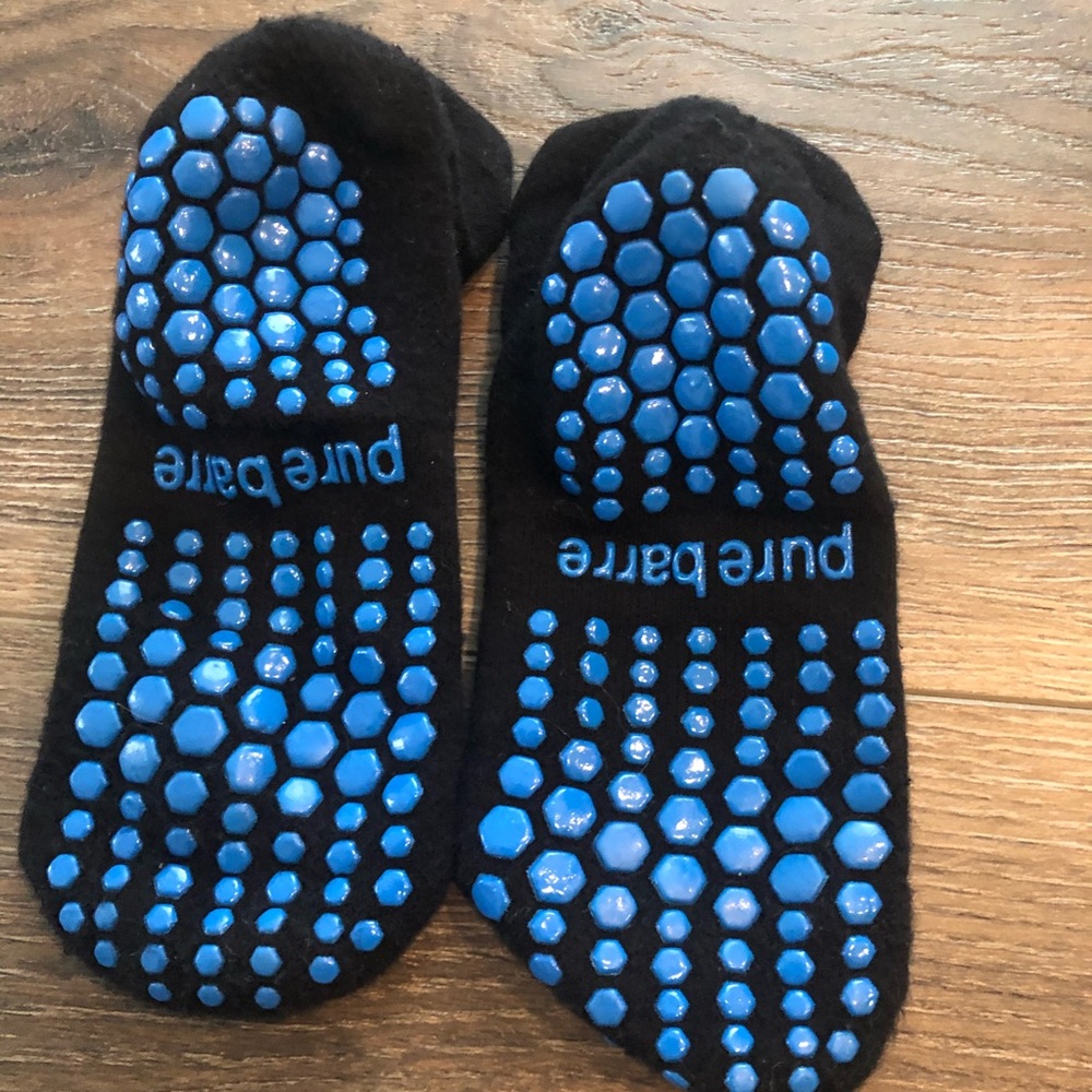 Pure Barre Grip Socks - Blue - Small